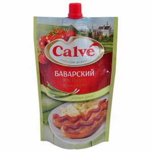 8712566249787 — Кетчуп "Calve" Баварский с зелёным луком д/п 350г