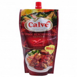 8712566358694 — Кетчуп "Calve" Жгучий Мексиканский С перцем табаско д/п 350г