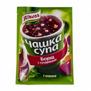 8722700053804 — Суп быстрого приготовления "Knorr" Чашка супа Борщ+сухари