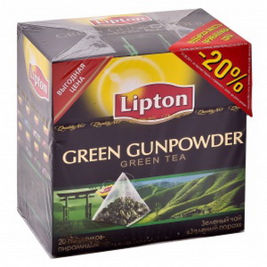 8722700198154 — Чай зеленый. green gunpowder липтон 20пак 36г