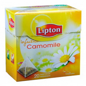 8722700198208 — Напиток травяной Lipton Camomile infusion (ромашка), 20 пакетиков-пирамидок (14г)
