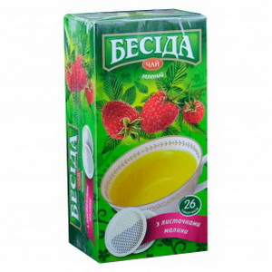 8722700253976 — ЧАЙ 26 ПАК.  БЕСЕДА ЗЕЛЕНЫЙ МАЛИНА