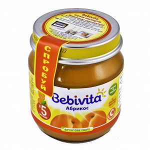 9007253102254 — Пюре "Bebivita" Абрикос ст/б 100гр (с 5 месяцев)