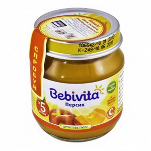 9007253102278 — Пюре "Bebivita" Персик ст/б 100гр (с 5 месяцев)